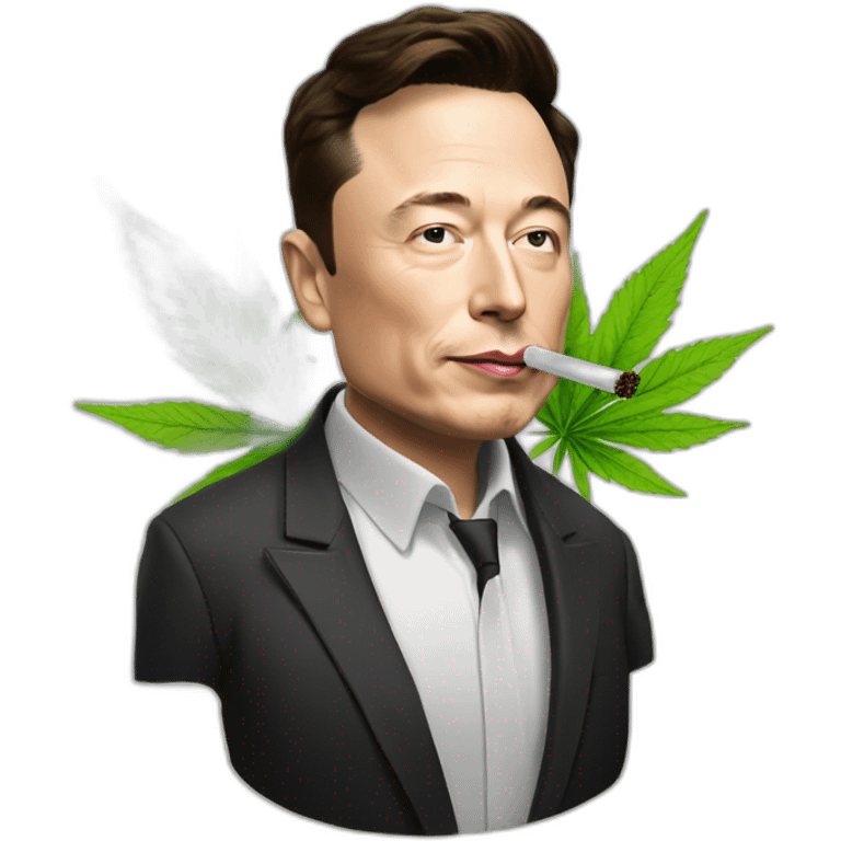 elon musk smoking weed emoji