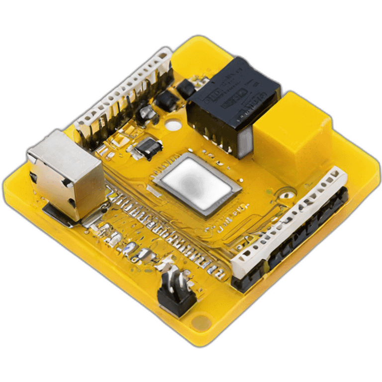 un arduino uno de color amarillo  emoji