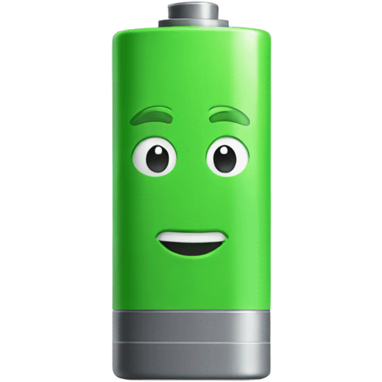 Little bit Smiling Green battery  emoji