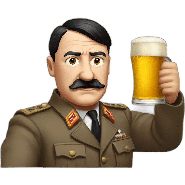 adolf hitler drinking a beer emoji