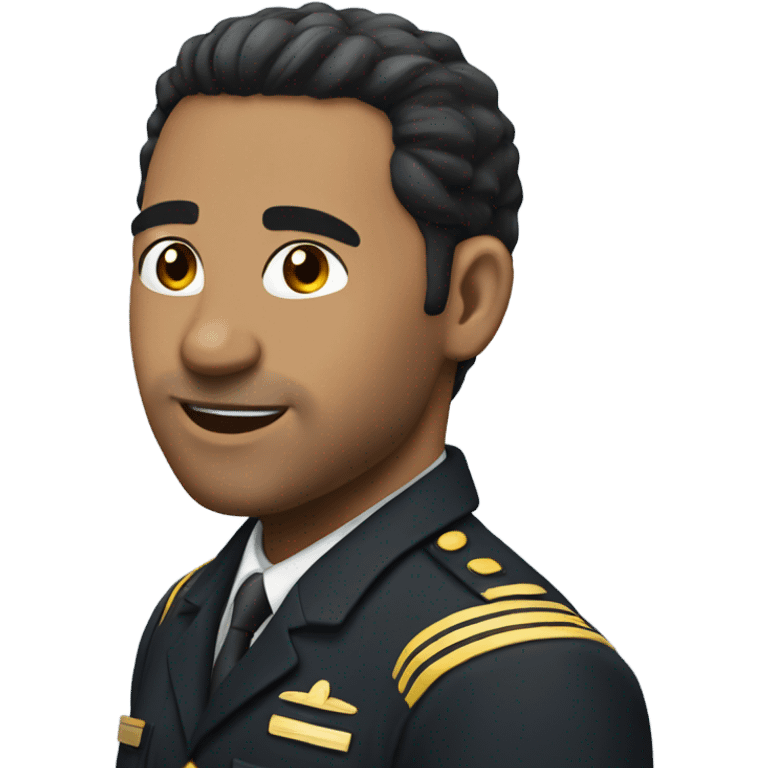 The pilot with the black hair emoji