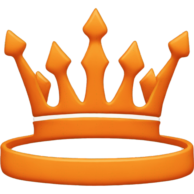 A crown, orange on the upside and white on the downside, add a text: Seekers Alliance emoji