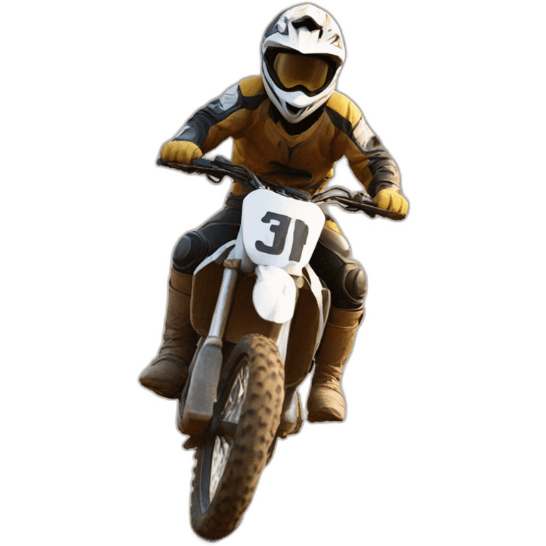 Horse on dirt bike emoji