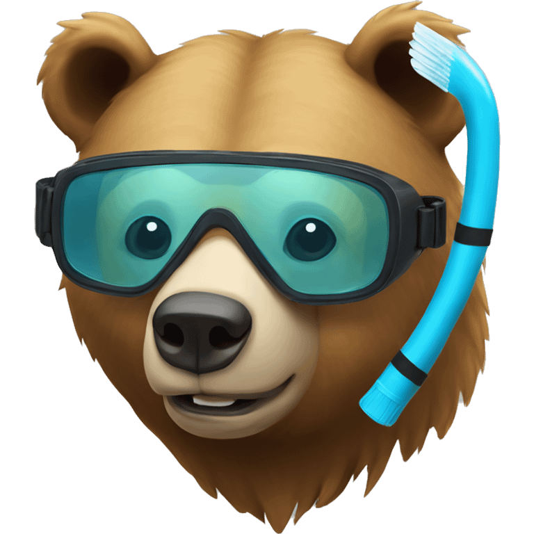 Bear with snorkel emoji