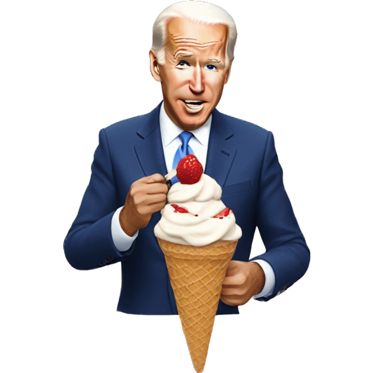 joe biden eating ice cream emoji