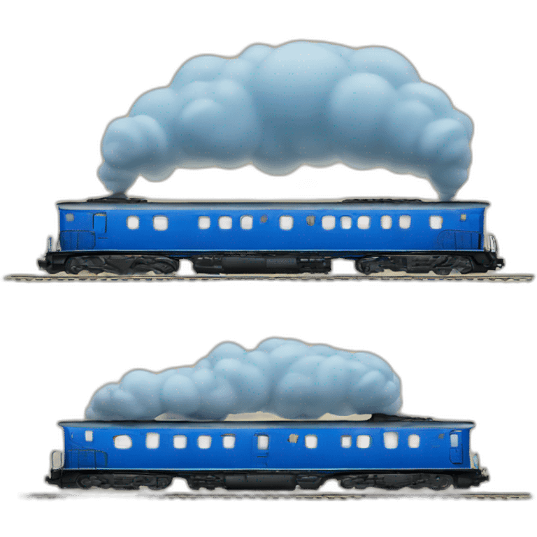 Blue train emoji