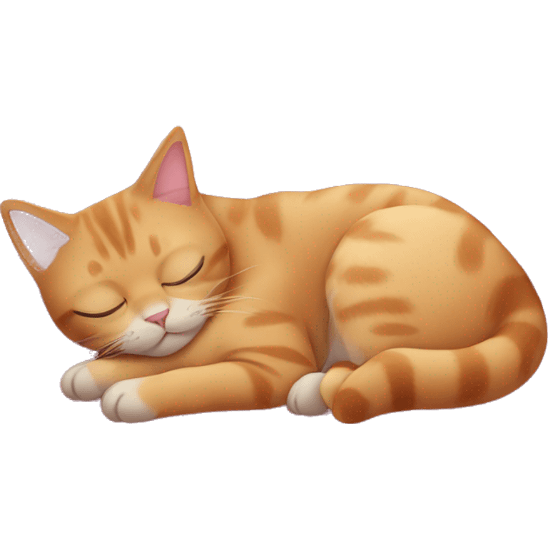 cat sleeping on a pink blanket emoji