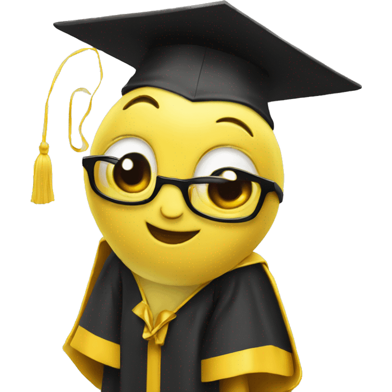 Banana wearing a graduation robe and cap  emoji