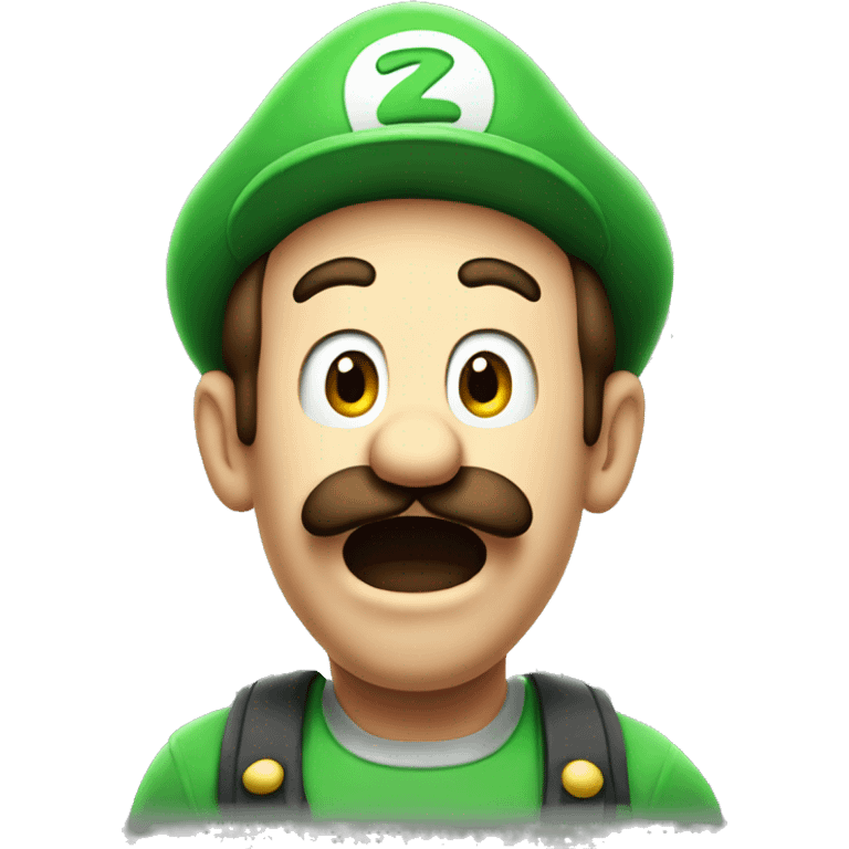 Scared Luigi emoji