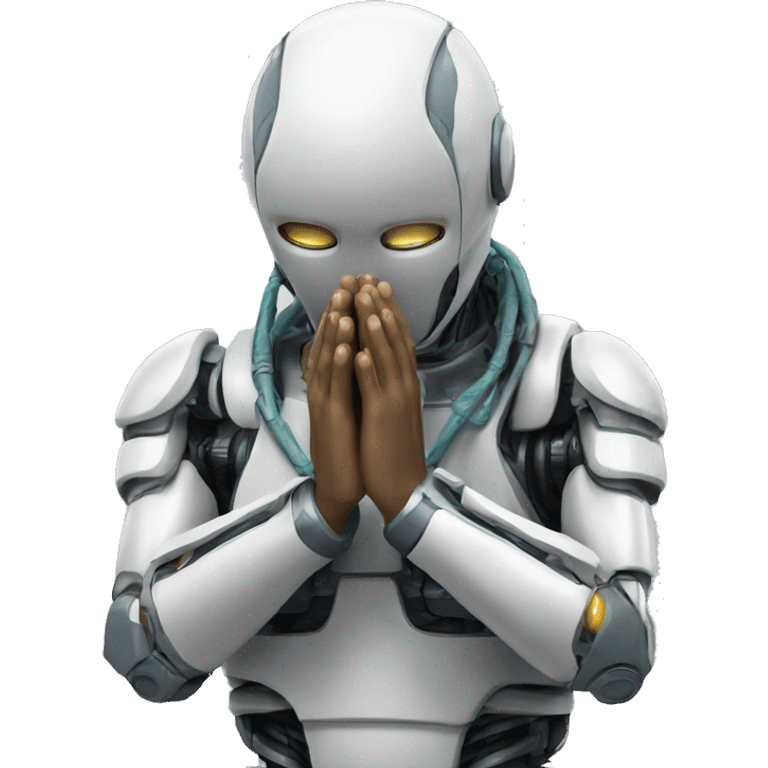 robot Praying hands emoji