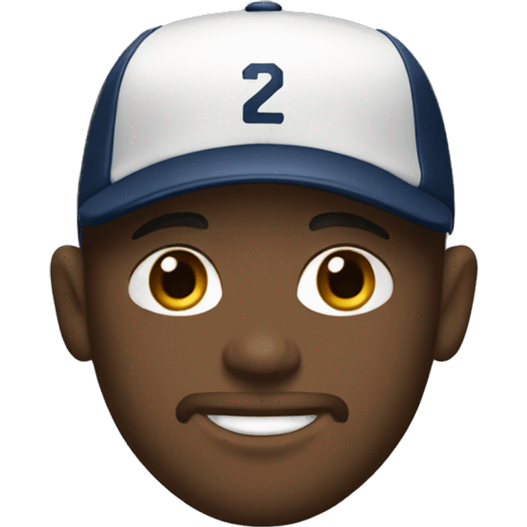 White Cleveland Baseball Player  emoji