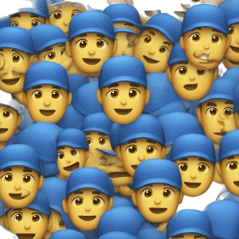 emoji con gorra azul emoji