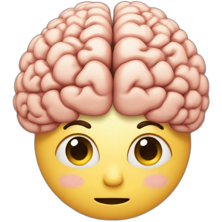 nervous brain emoji