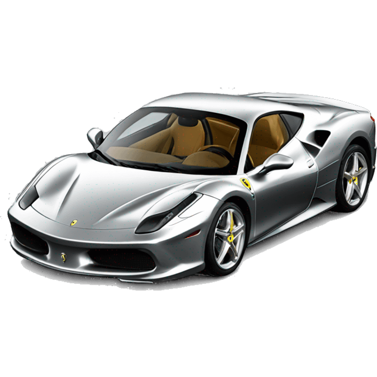 ferrari silver de lado emoji