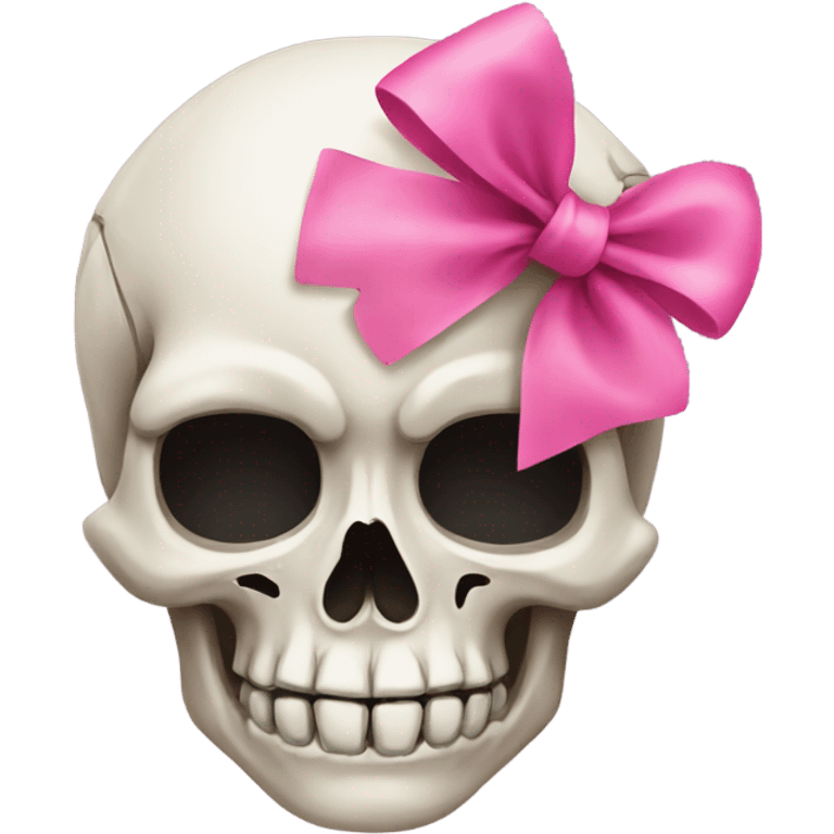 Skull with a pink bow emoji