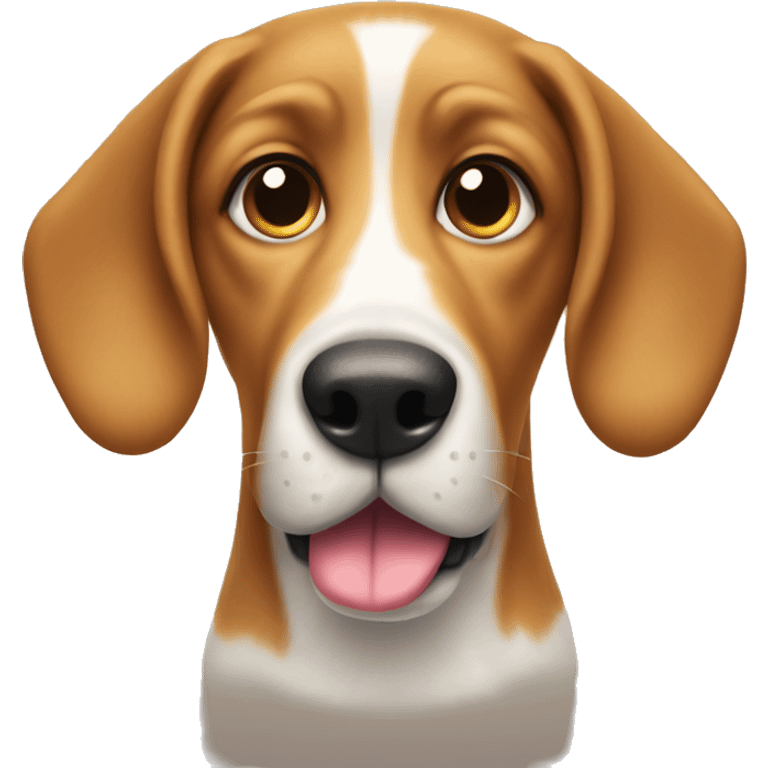 dog with tongue out and long ears out to the sides emoji