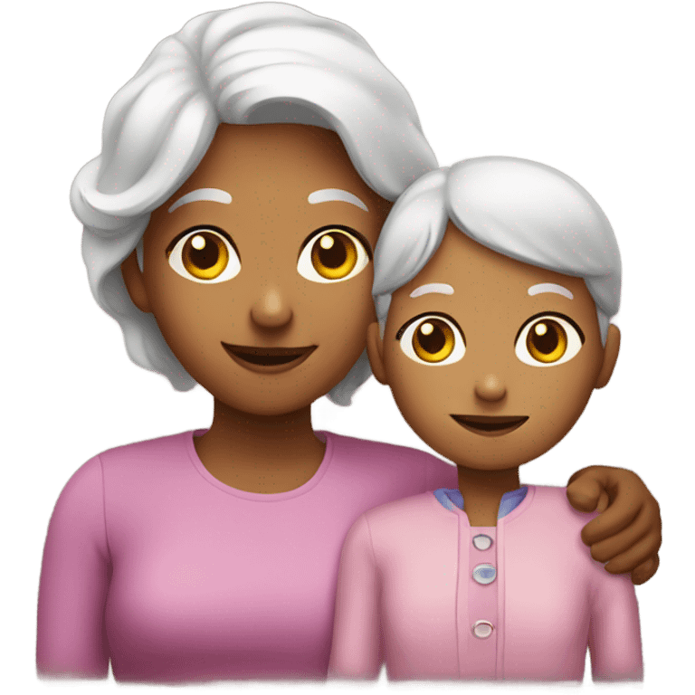 Grandmother with a girl emoji