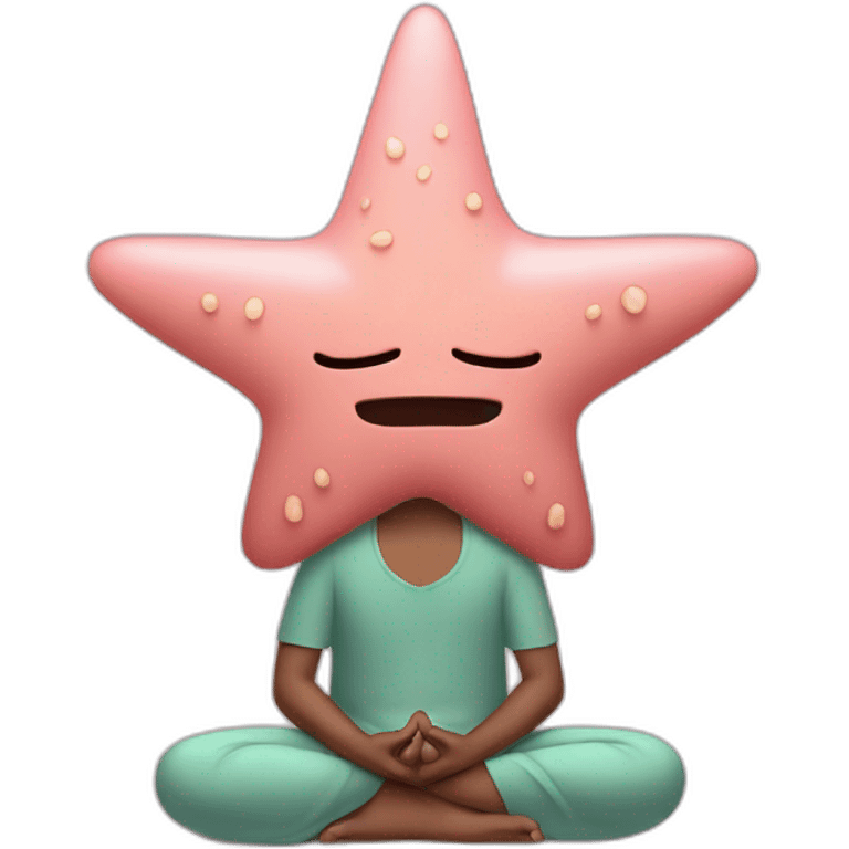 Patrick star doing a meditation emoji