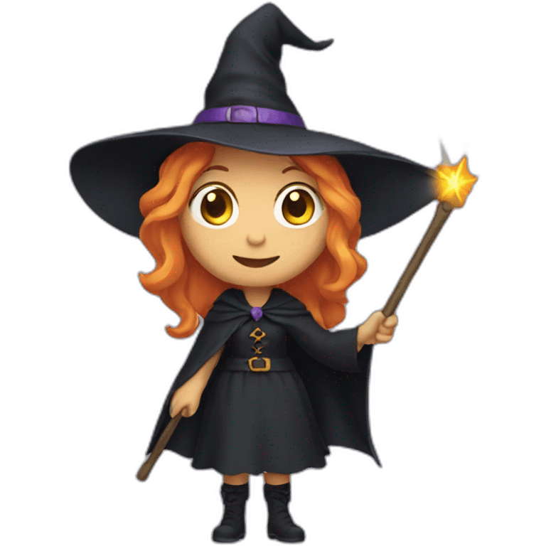 A witch holding a wand emoji