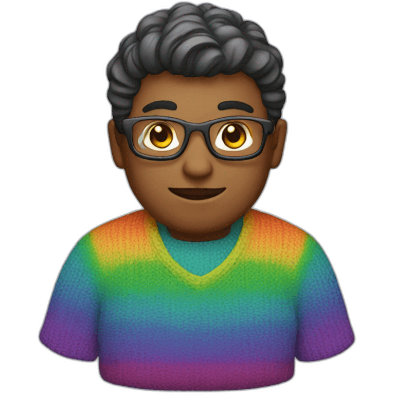 Software developer with rainbow sweater emoji