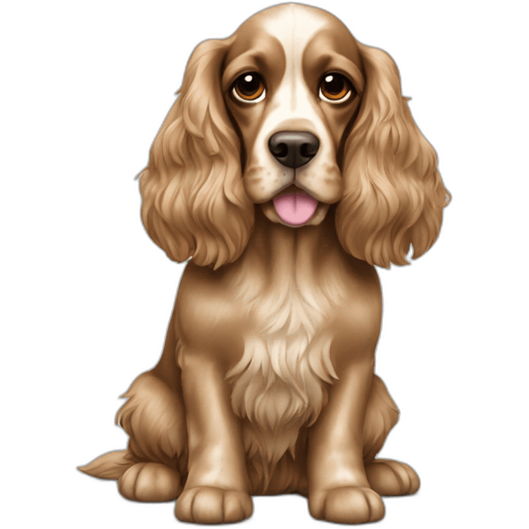 english cocker spaniel elegant emoji