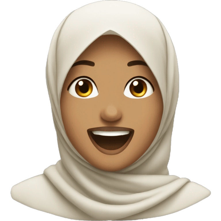 Hijabi cheering emoji