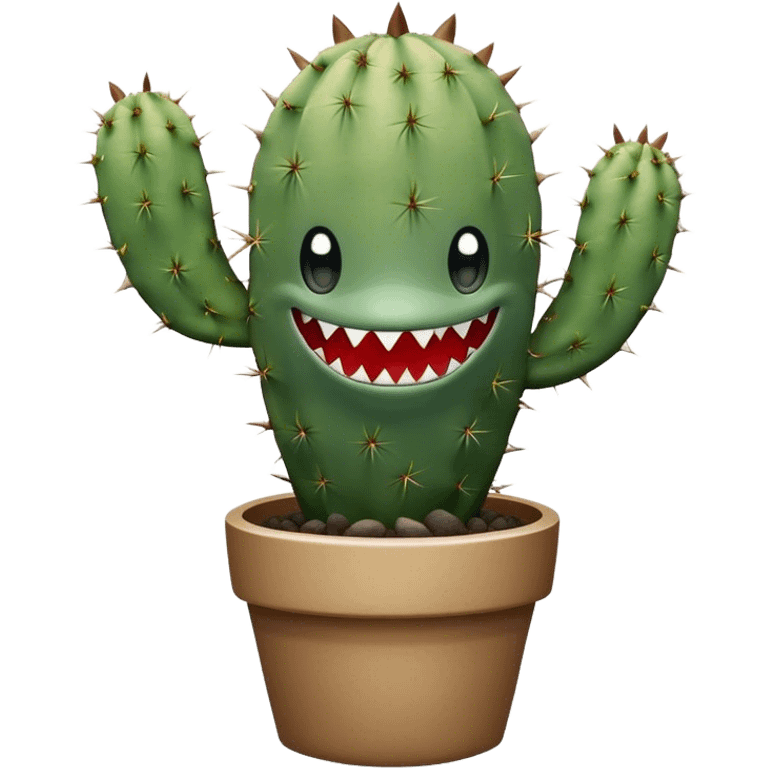 cactus whit shark emoji