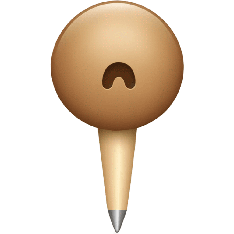 brown beige push pin emoji