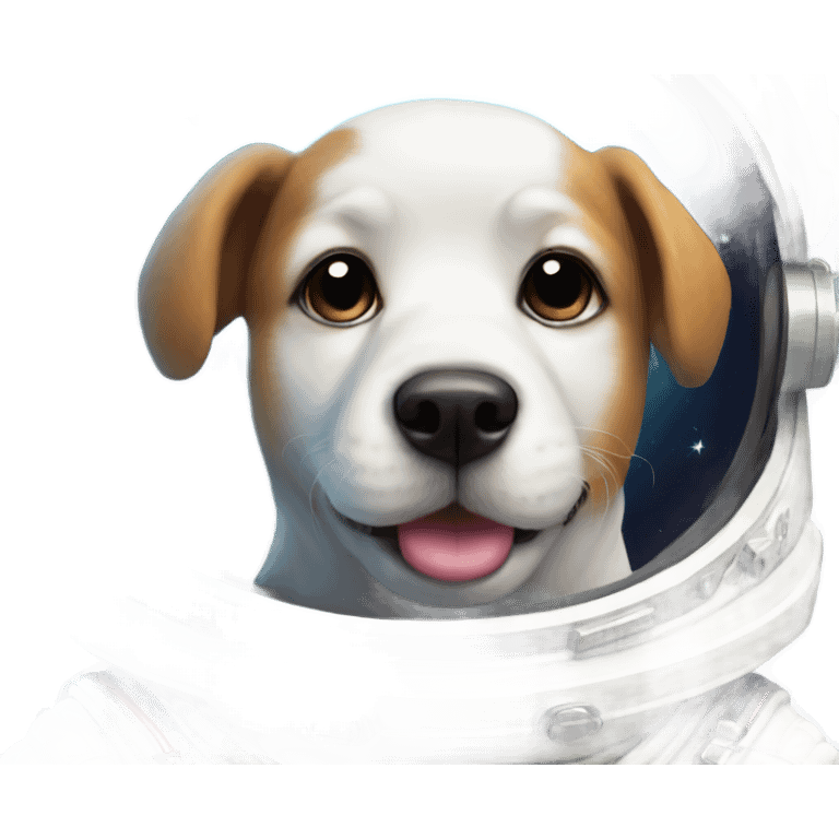 A cute dog astronaut emoji