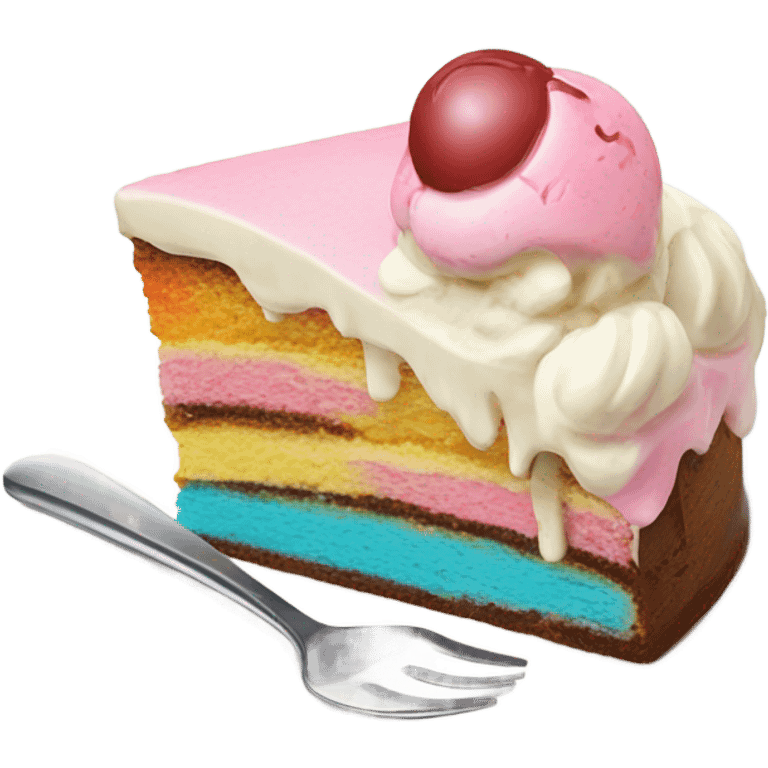 Cake and ice cream emoji