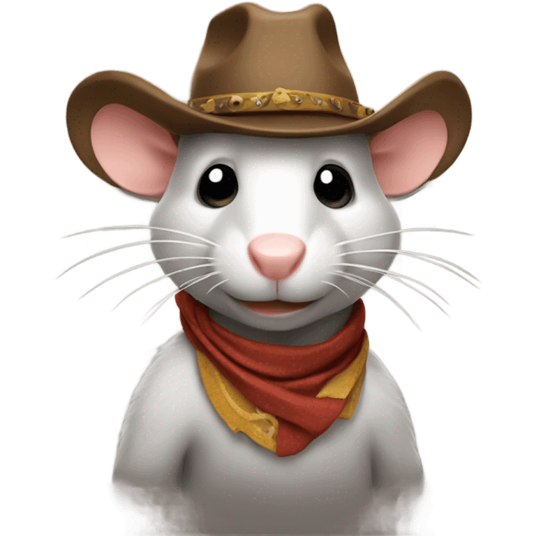 Rat wearing a cowboy hat  emoji