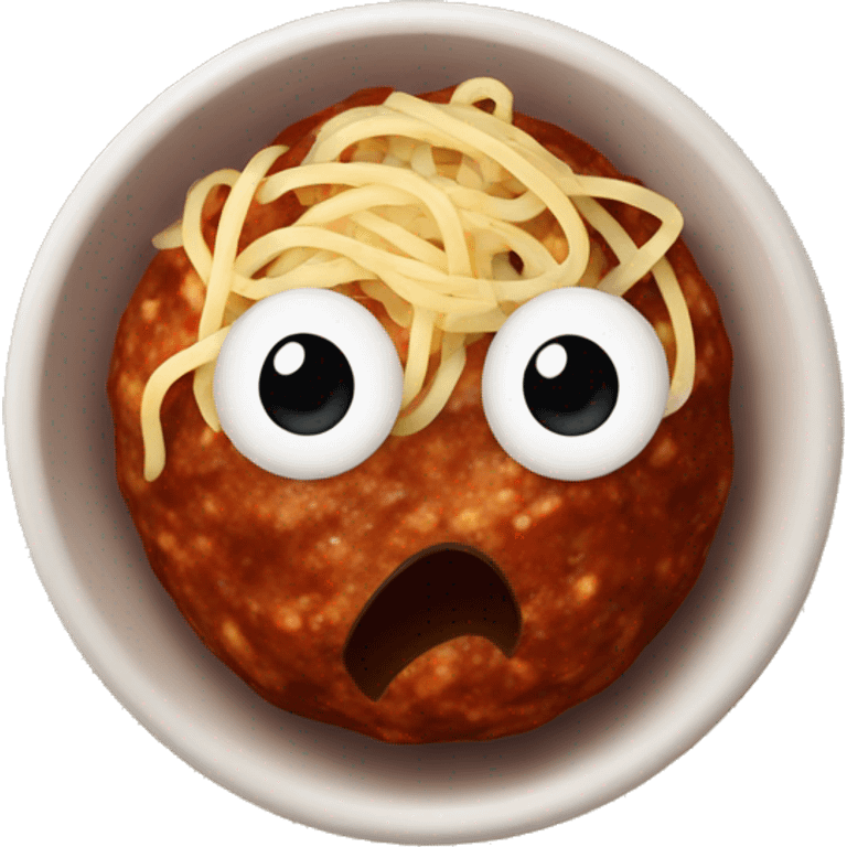 Meatball with spaghetti sauce emoji