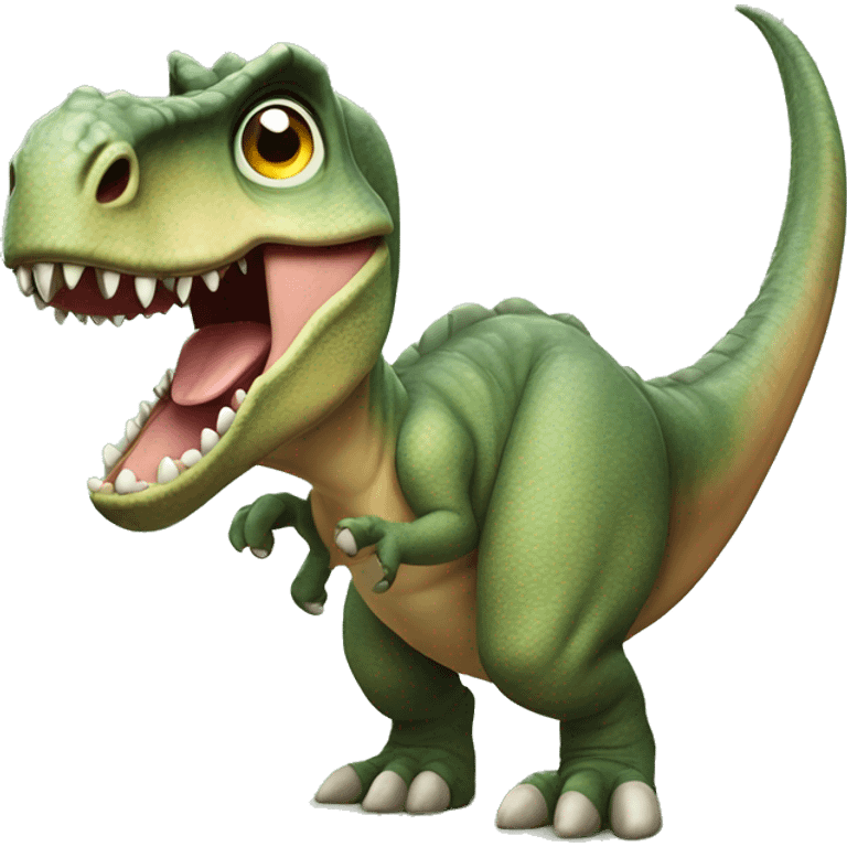 Dinosaur makes thumbs up. Show only hand of the dino emoji