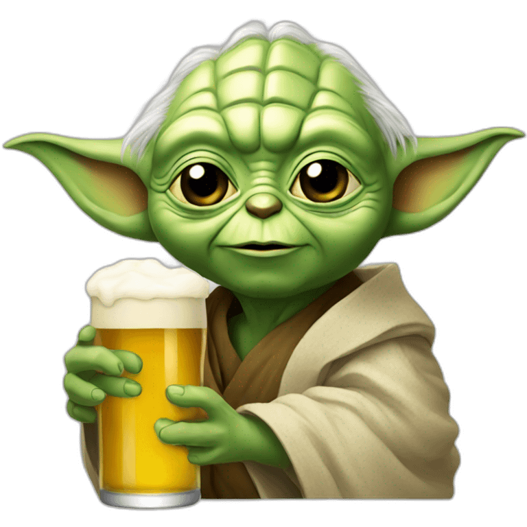 Yoda drink beer emoji