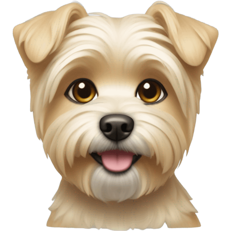 Light colored Morkie  emoji