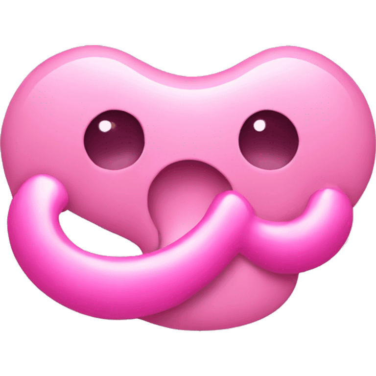 Pink pacifier emoji