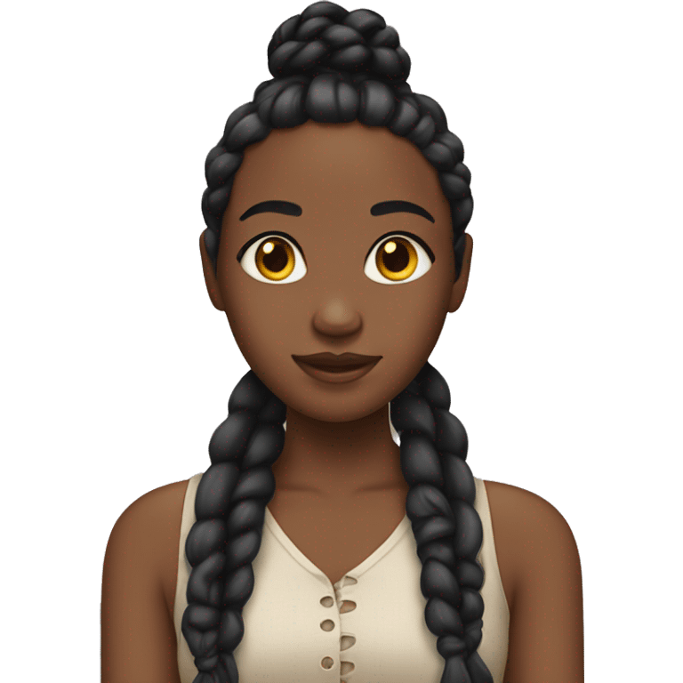 Black girl with braids emoji