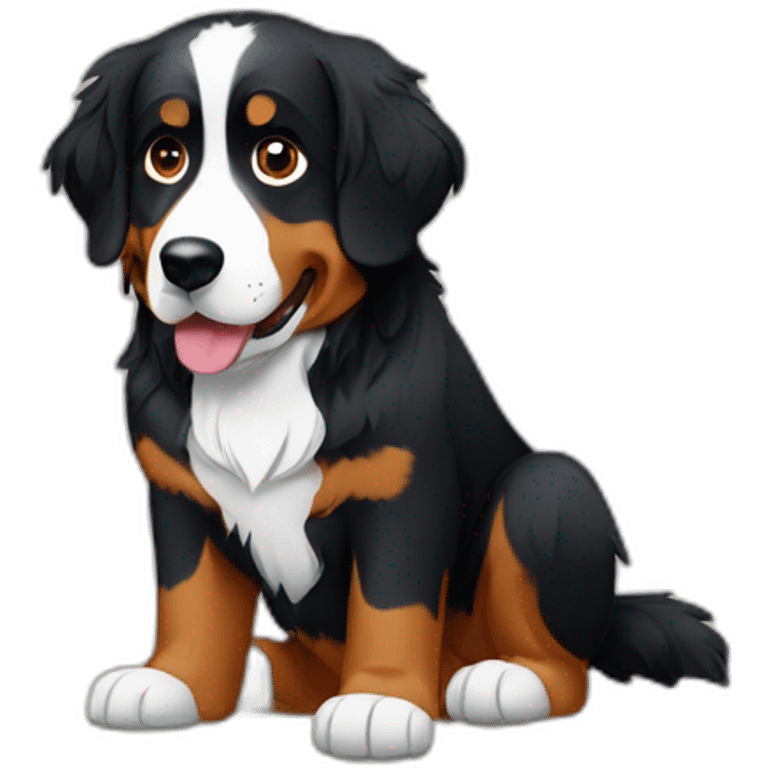 bernese mountain dog watching tv emoji