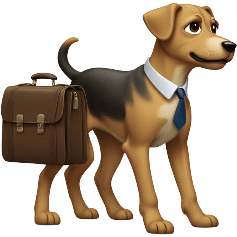 Dog going to work emoji