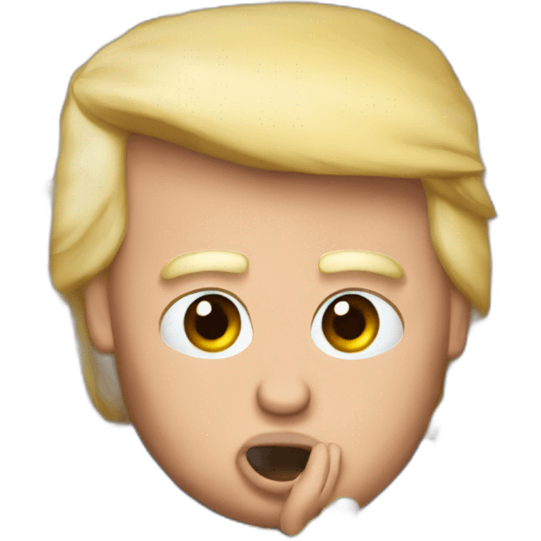 Trump eating chickpea emoji