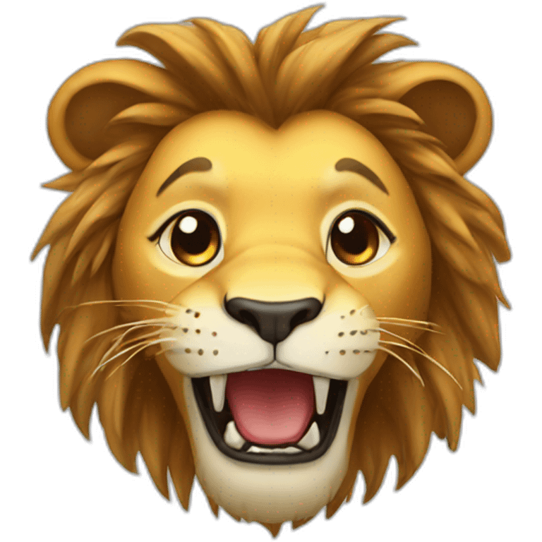 upside down lion emoji