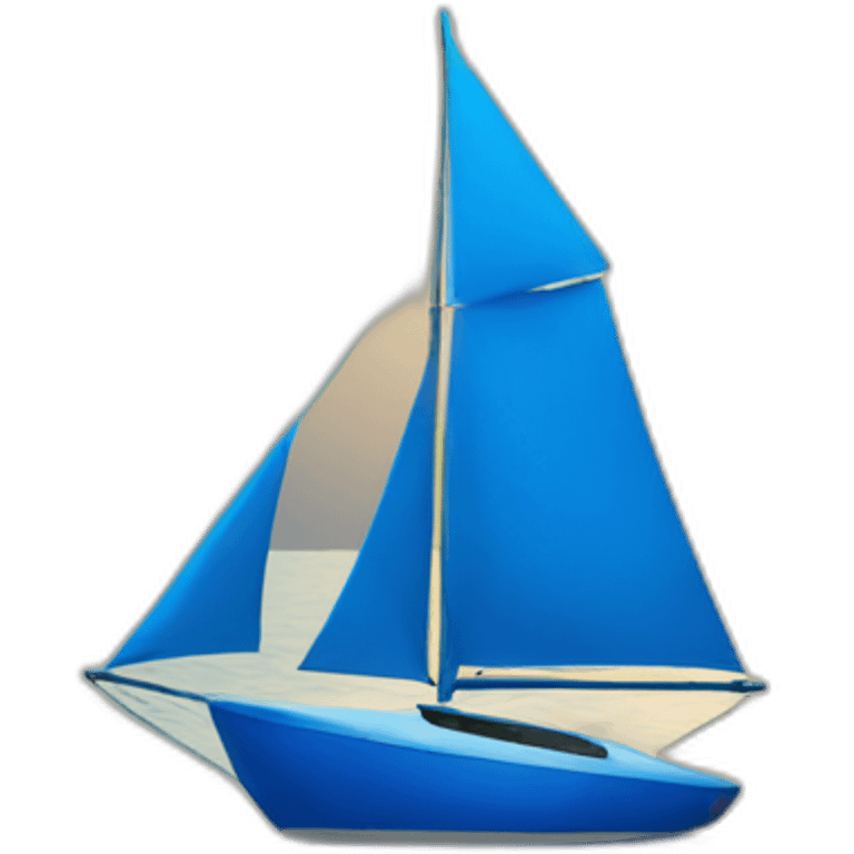 blue sailboat on ocean emoji