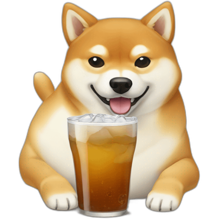 shiba inu drinking mate emoji