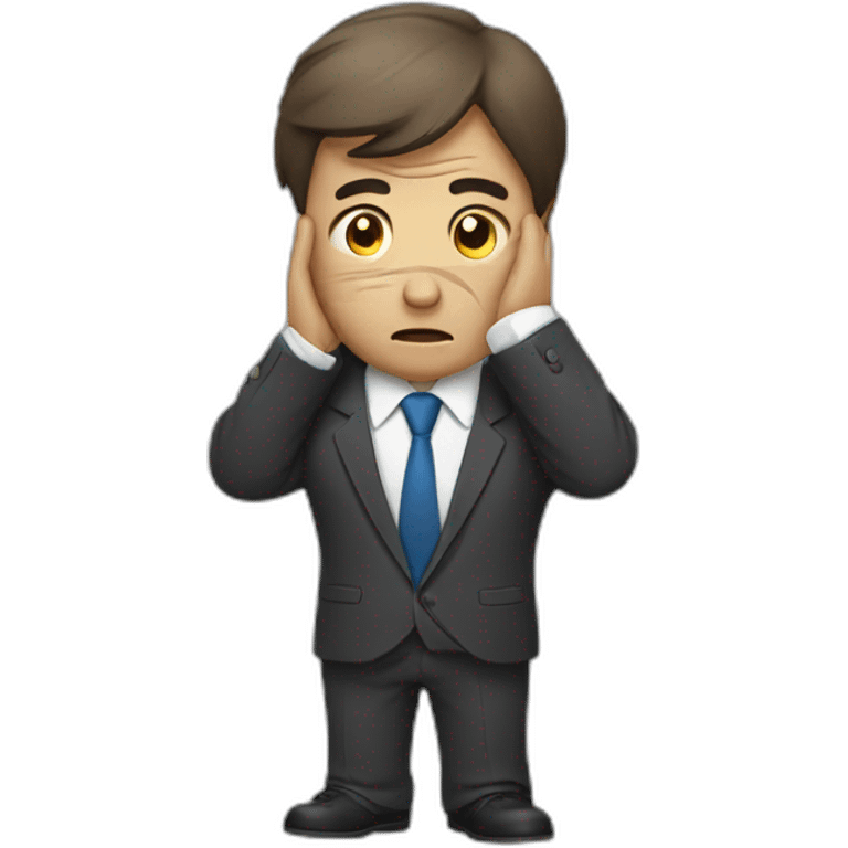 stressed out business man emoji