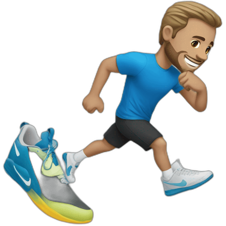 Man using nike shoes emoji