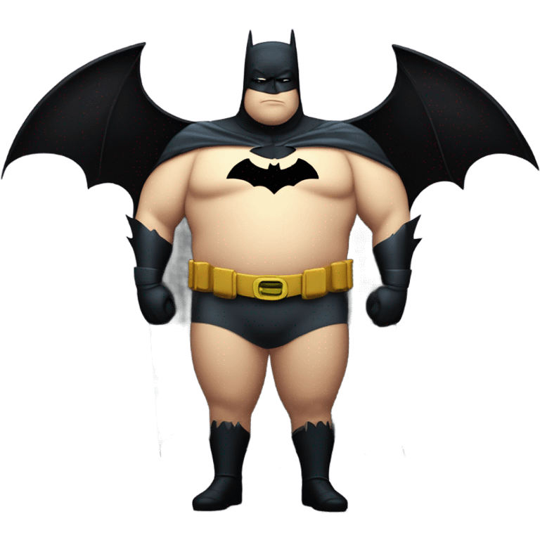 fat fat fat batman next to an even fatter robin emoji