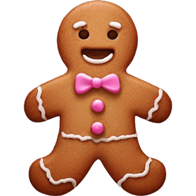 Pink gingerbread man  emoji