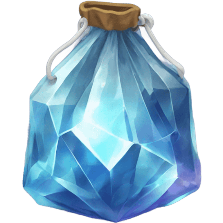 Crystals in a small zip bag emoji