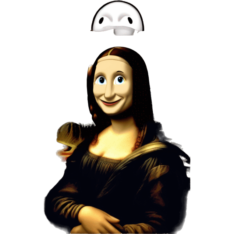 Mona Lisa holds a communist symbol emoji