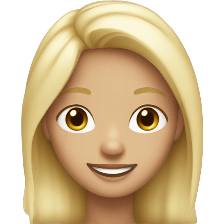 smiling girl with blonde hair emoji